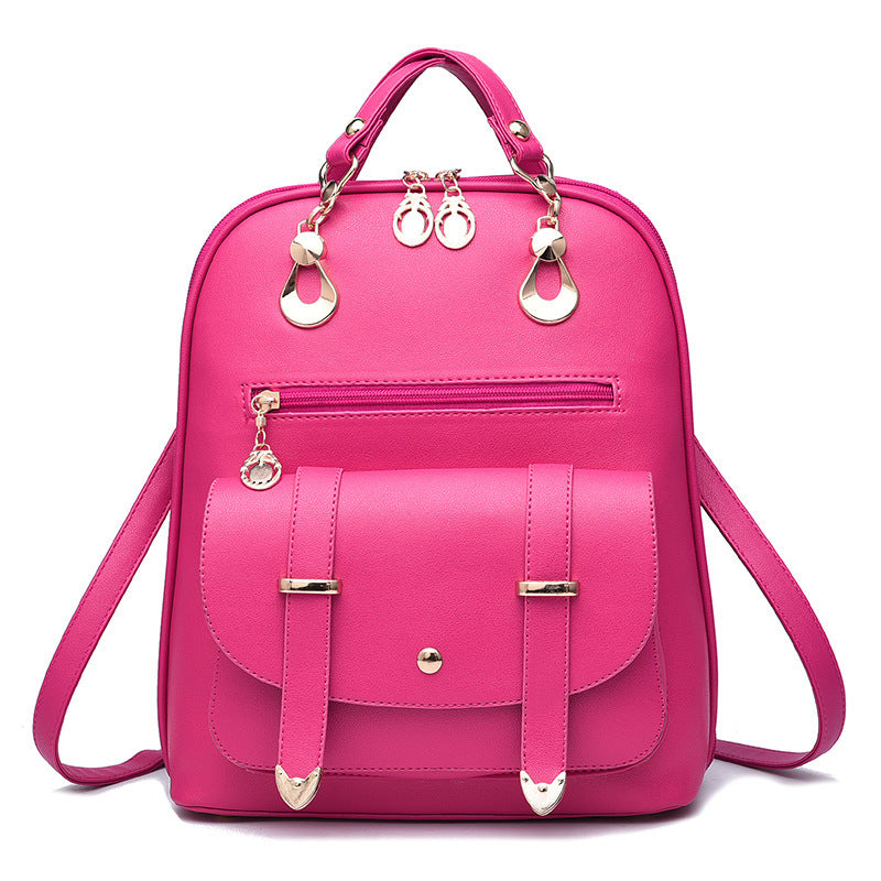 female bag fashion pu leather dual use backpack