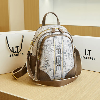 backpack trendy printed schoolbag special interest light luxury fashion all match travel backpack for women