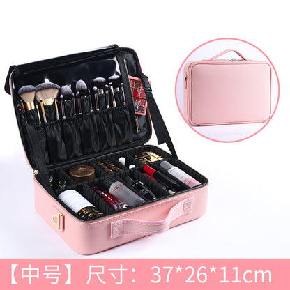 factory direct sales wholesale waterproof oxford cloth professional super large capacity cosmetic bag tattoo portable partition toolbox