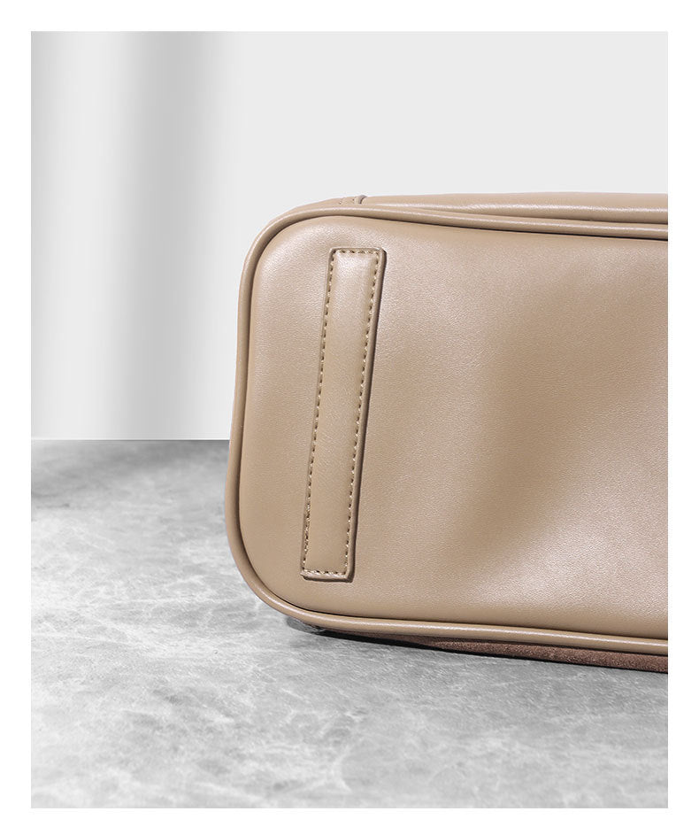 womens cowhide portable shoulder messenger bag