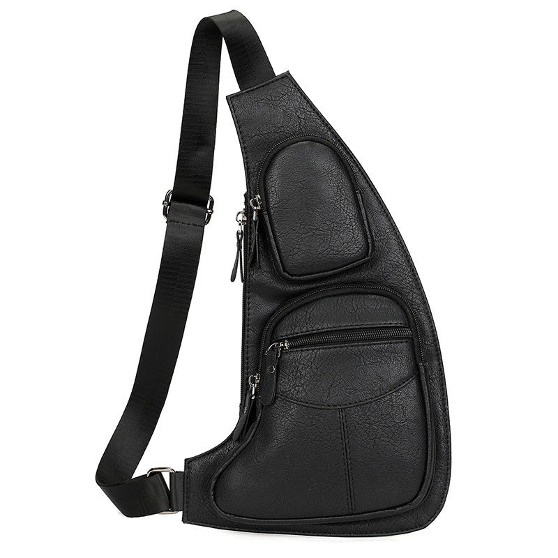 mens casual chest bag anti theft shoulder outdoor