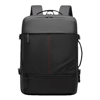 Multi-functional Boarding Solid Color Backpack Men's Waterproof Large Capacity Travel Backpack