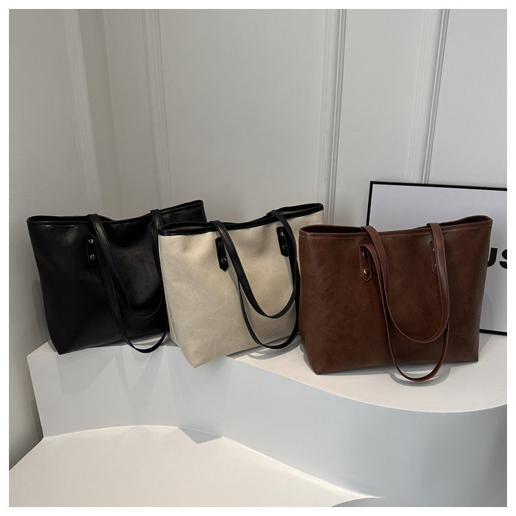 female versatile commuting shoulder tote bag