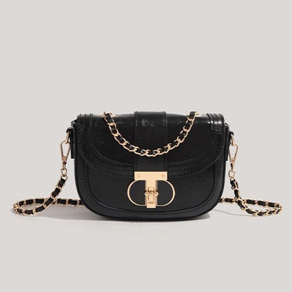 saddle crossbody bag chain all match