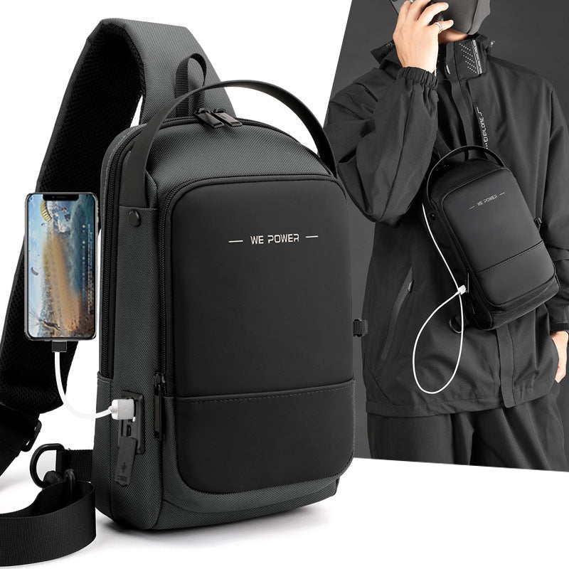 new functional mens chest bag outdoor waterproof cross shoulder bag