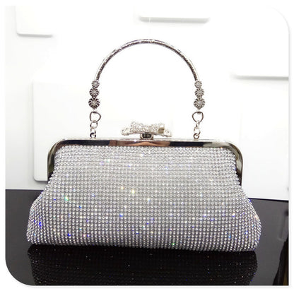 diamond studded evening bag bridal dress