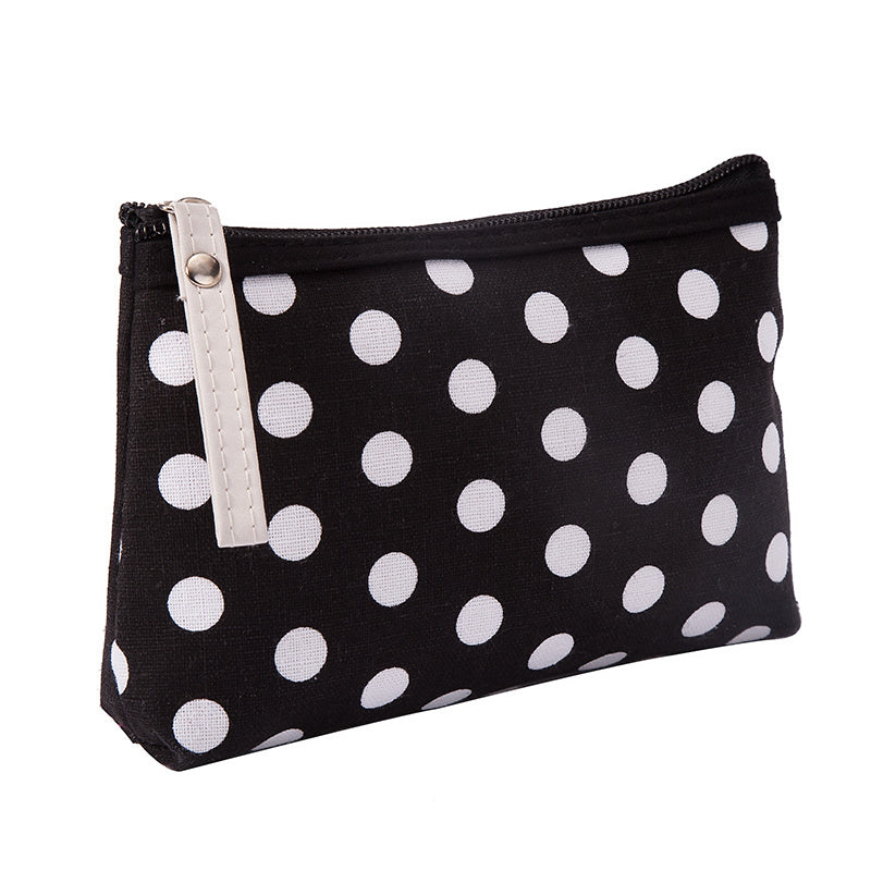 dot fabric cosmetic bag