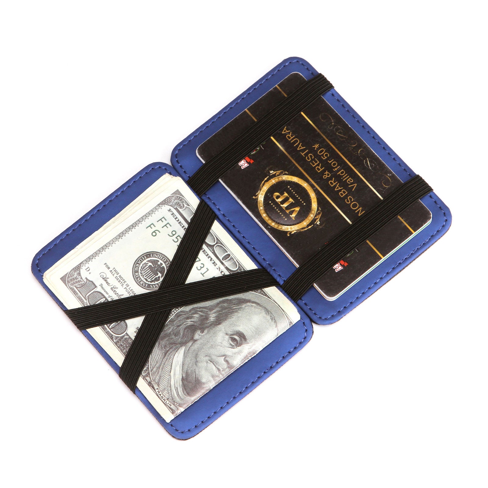 flip magic wallet cross pattern short card holder