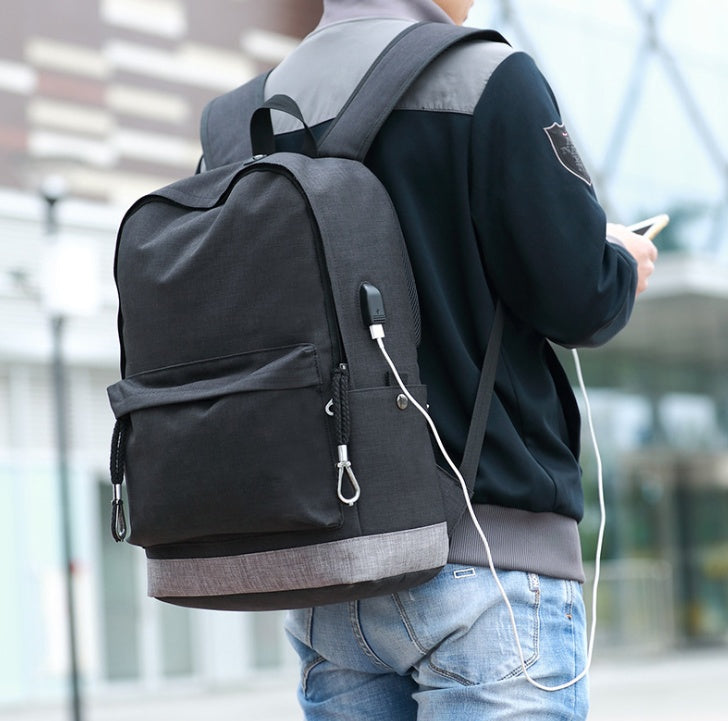 usb charging backpack korean college student bag mens oxford cloth computer bag casual backpack