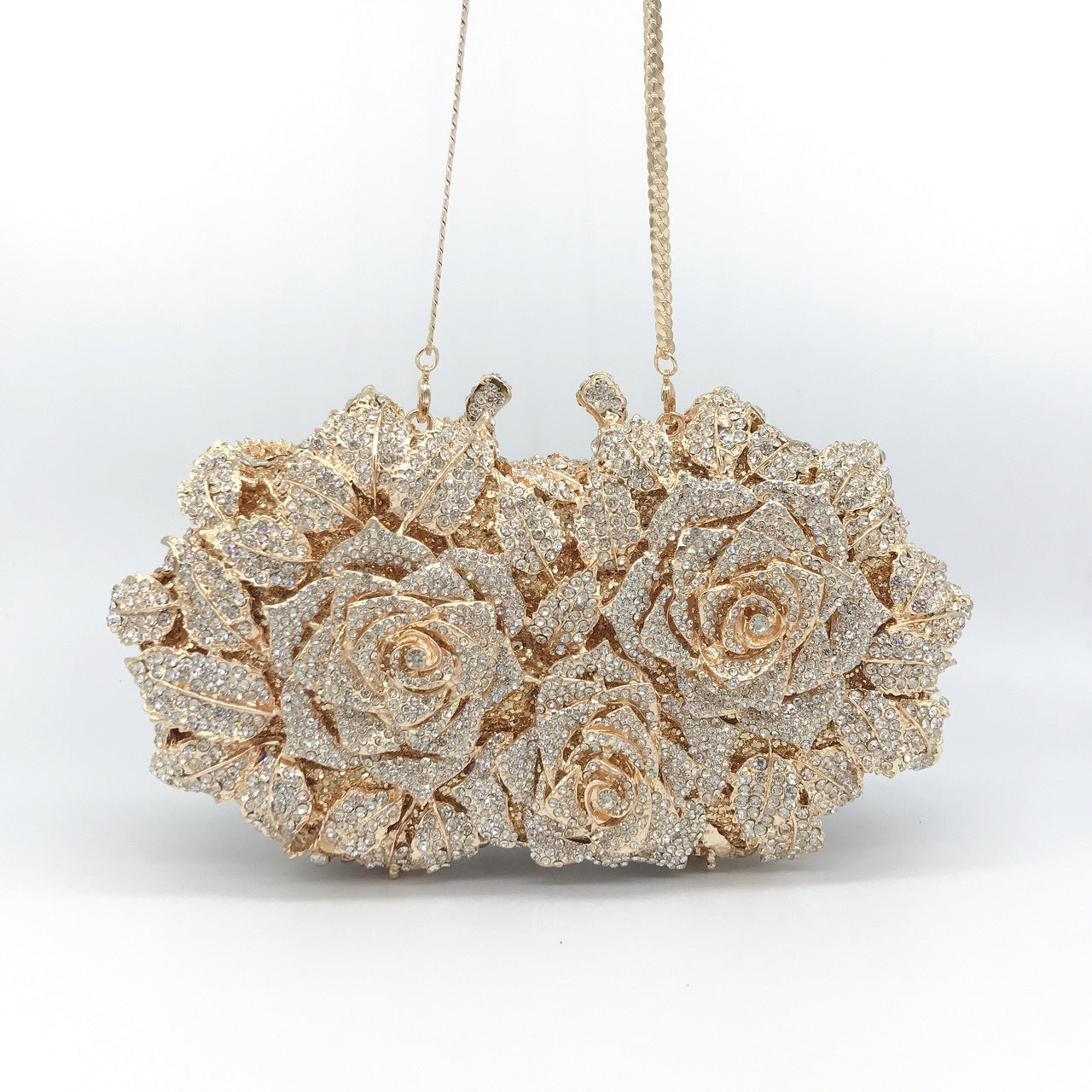 hollow rose diamond dinner bag