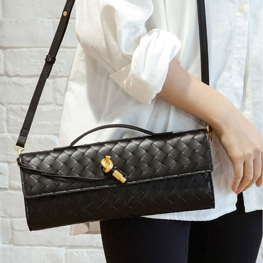 woven bag shoulder fashion clutch crossbody bag