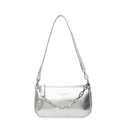 high grade pearl silver crossbody shoulder underarm bag