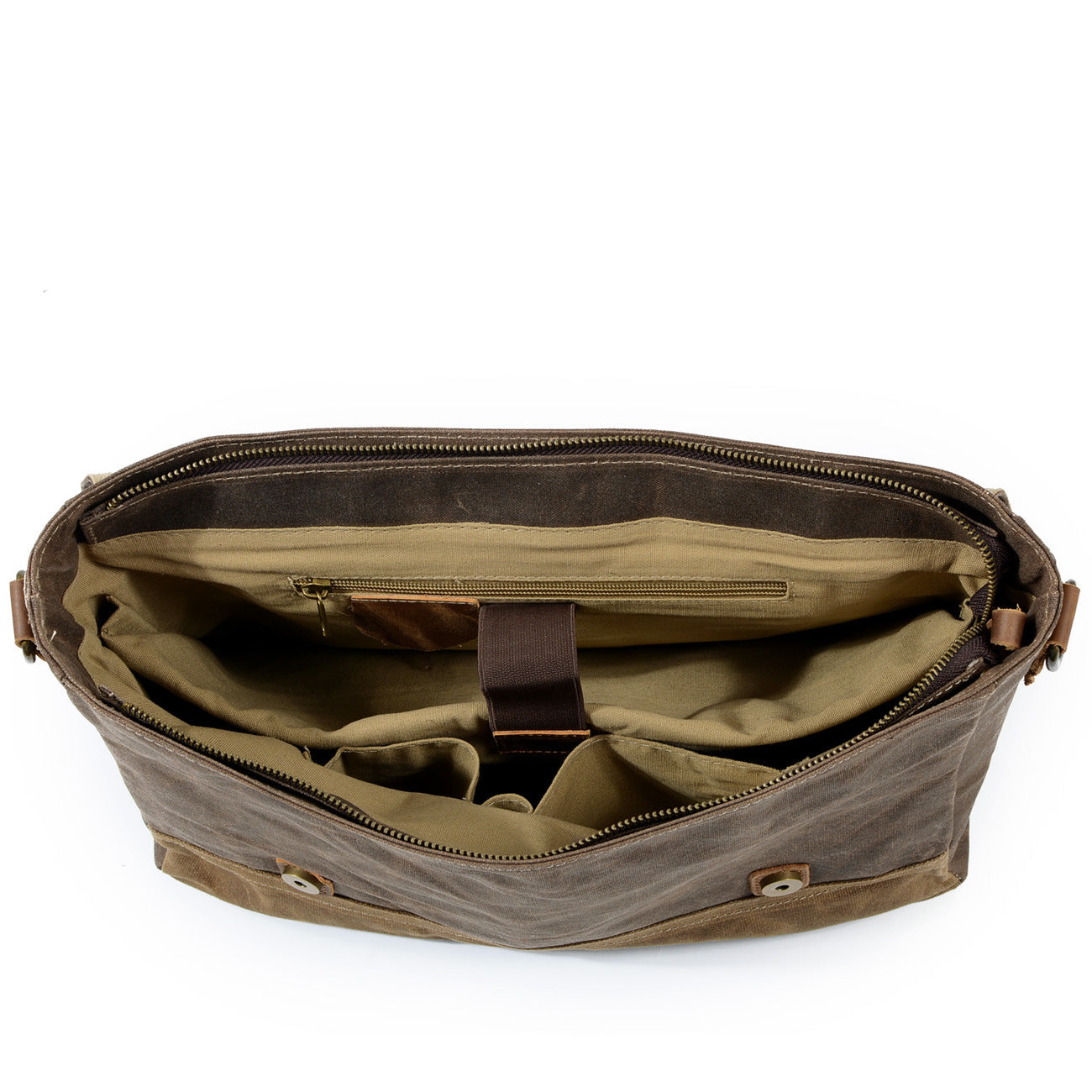waterproof oil wax canvas with leather briefcase