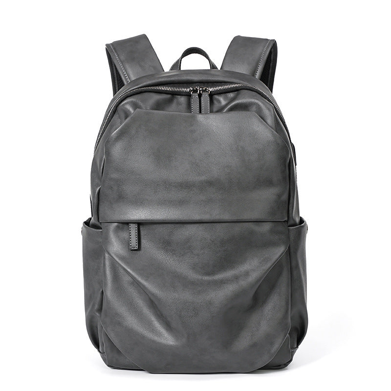 simple gray mens backpack computer travel