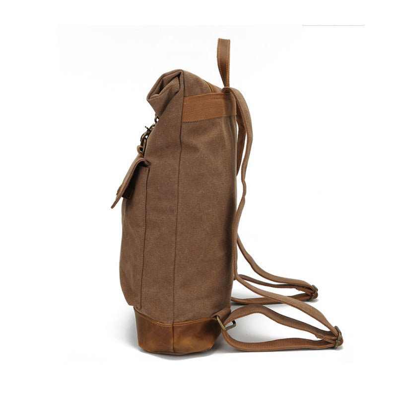 one shoulder roll top roll cover backpack