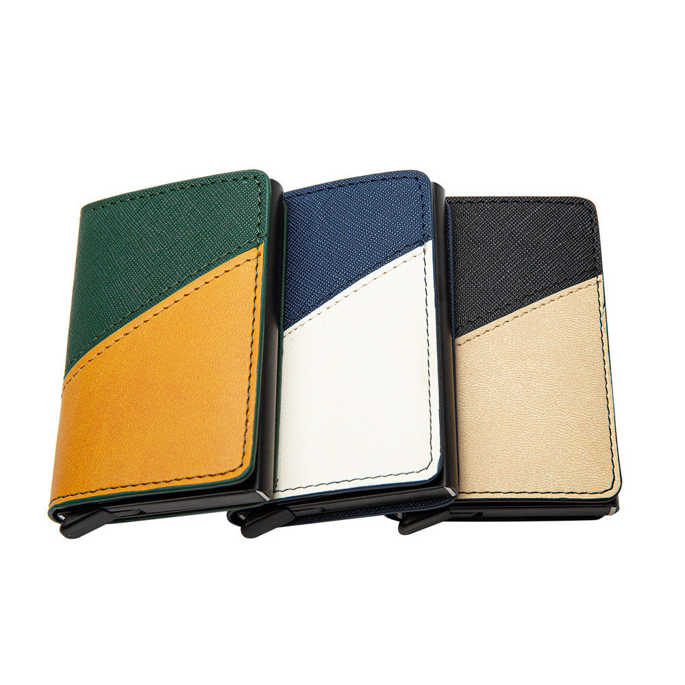 mens fashion color contrast wallet