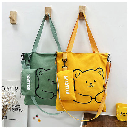 womens fashion bear printed crossbody bag