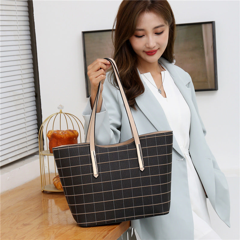 new korean fashion four piece set texture shoulder women hand carrying crossbody bag