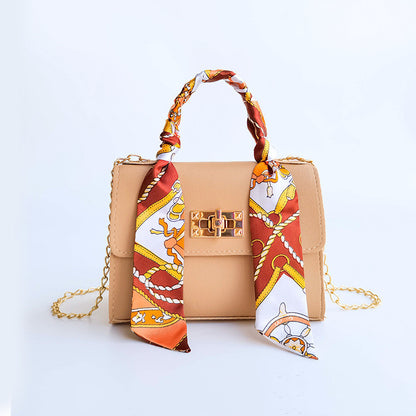 ladies shoulder bag silk scarf portable