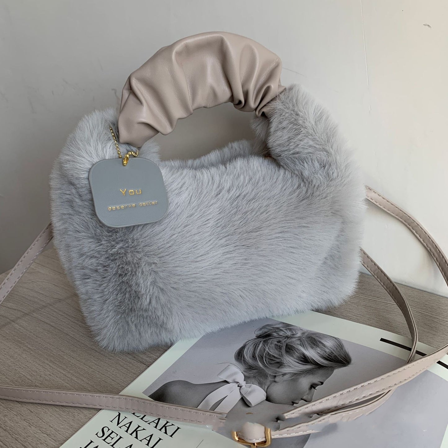 plush bag womens shoulder crossbody handbag