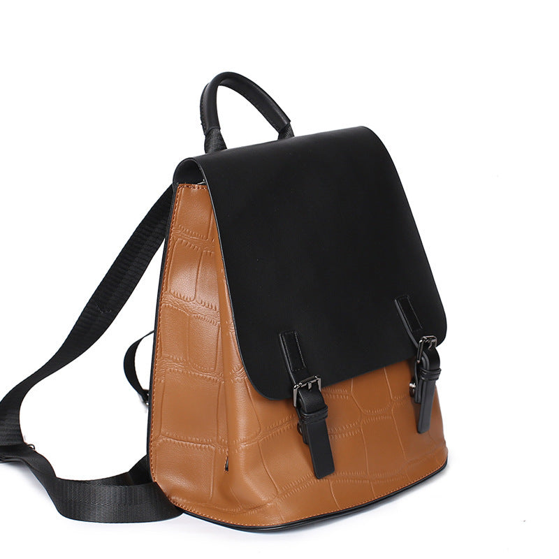 genuine leather assorted colors womens cow leather bag simple backpack