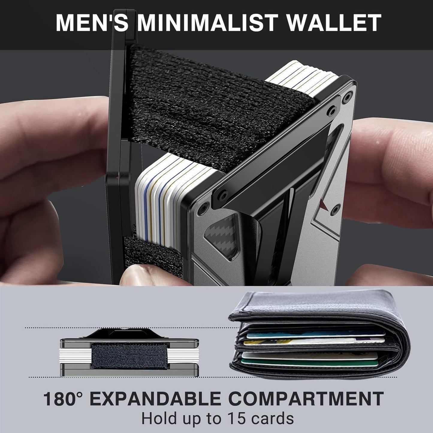 tracker rfid anti theft swiping metal wallet