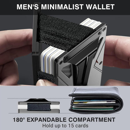 tracker rfid anti theft swiping metal wallet