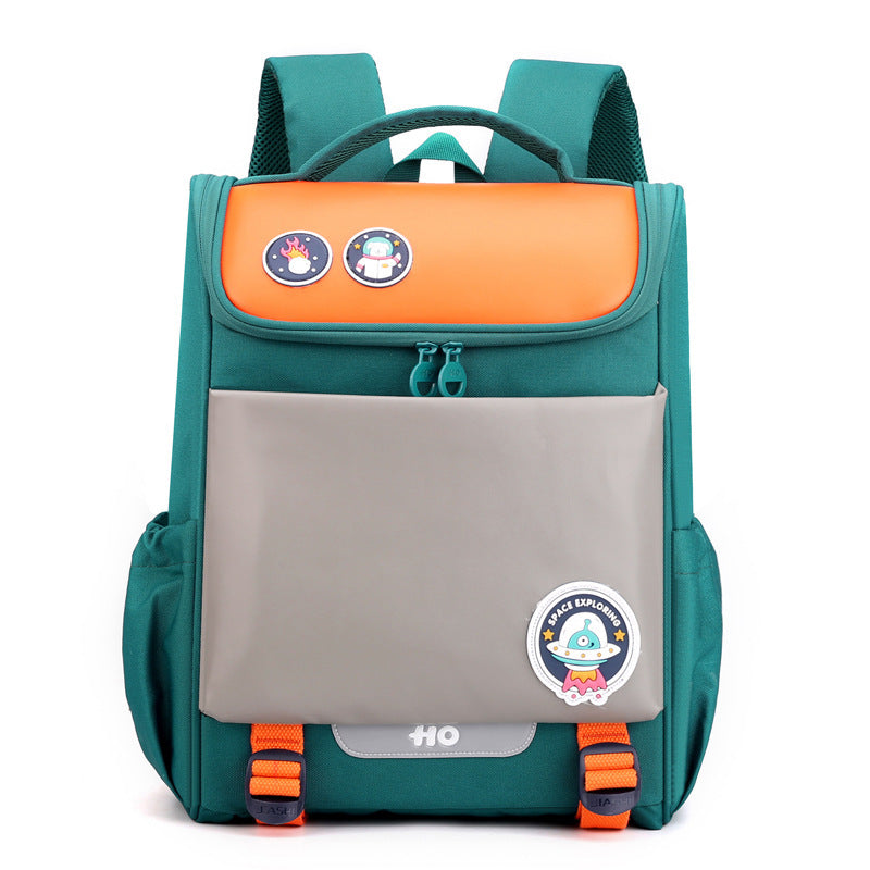 primary school students shoulder pad childrens backpack light solid color primary school bag