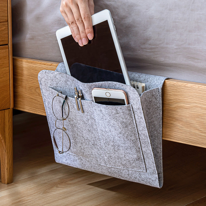 bedside mobile phone storage remote control hanging bag