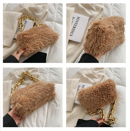 fluffy cloud stuffed plush one shoulder carry