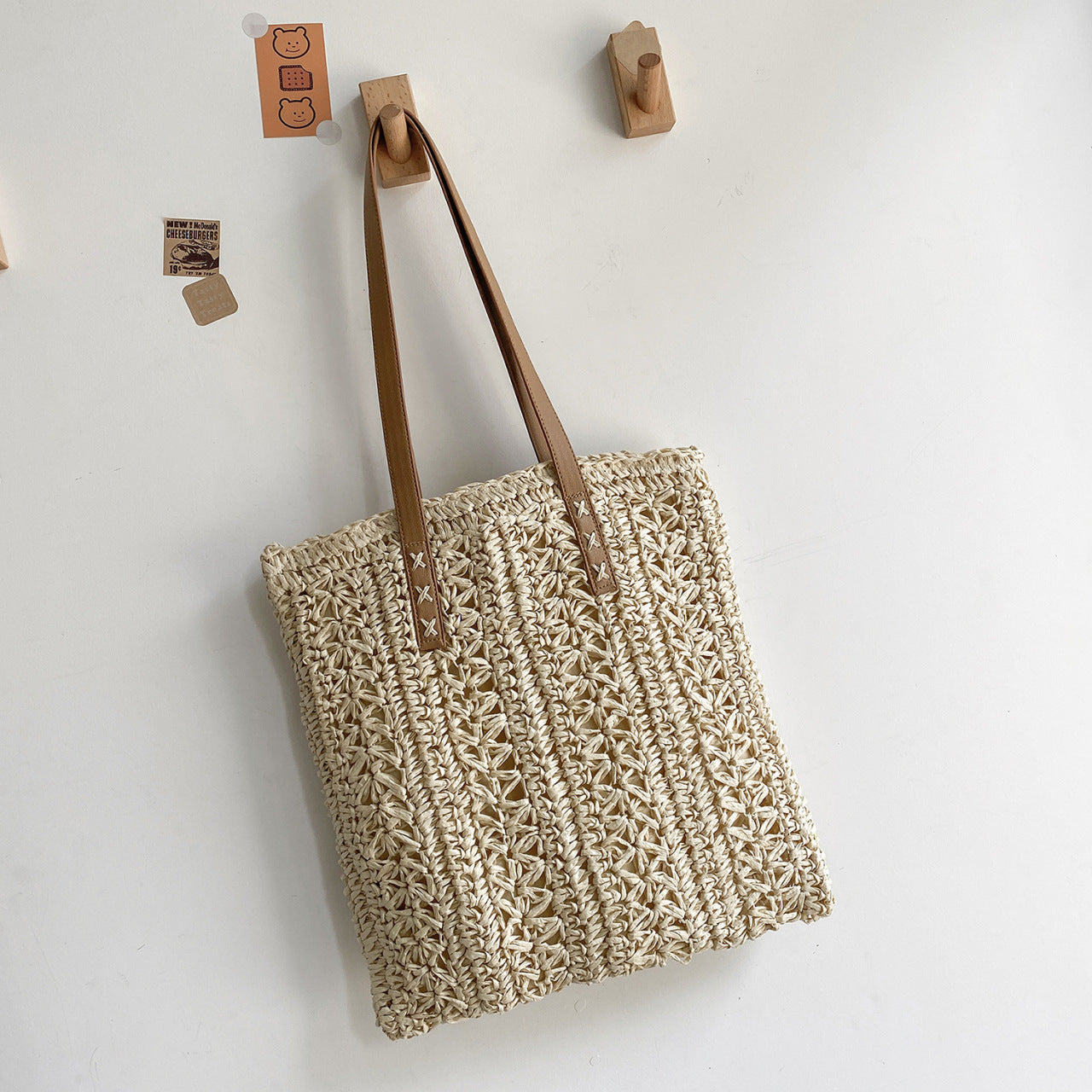 summer beach straw woven large capacity crossbody bag