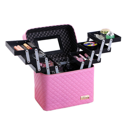 new four open cosmetic case portable cosmetic storage bag