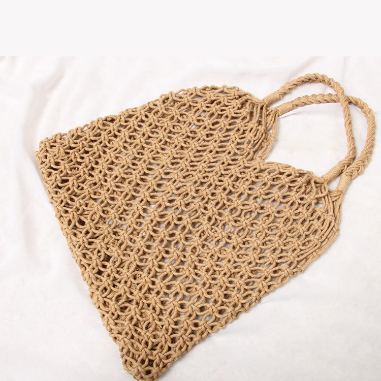 summer hollow mesh woven bag