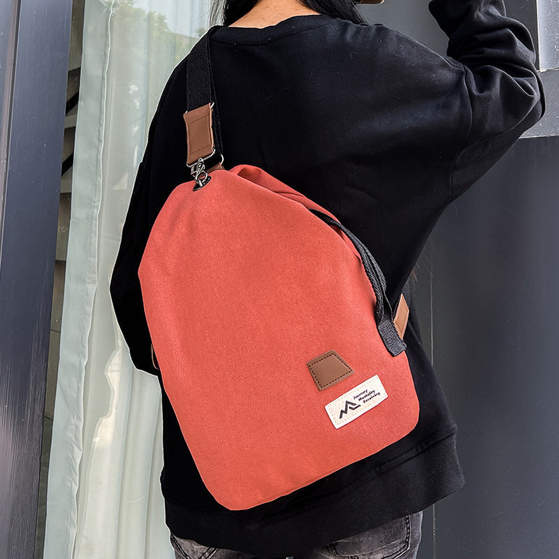 fashion canvas slanted chest bag travel leisure sports waist bag