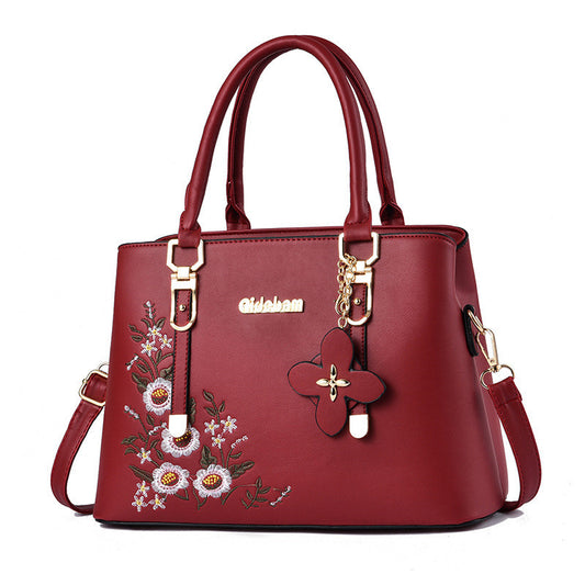 Embroidered Lady's Mother Bag Large Capacity One-shoulder Messenger Bag
