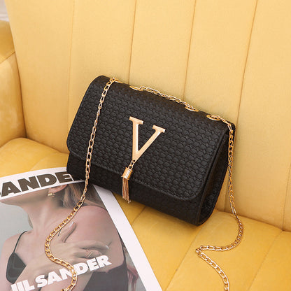 Women's Plaid Tassel Large Capacity Fashion Messenger Bag