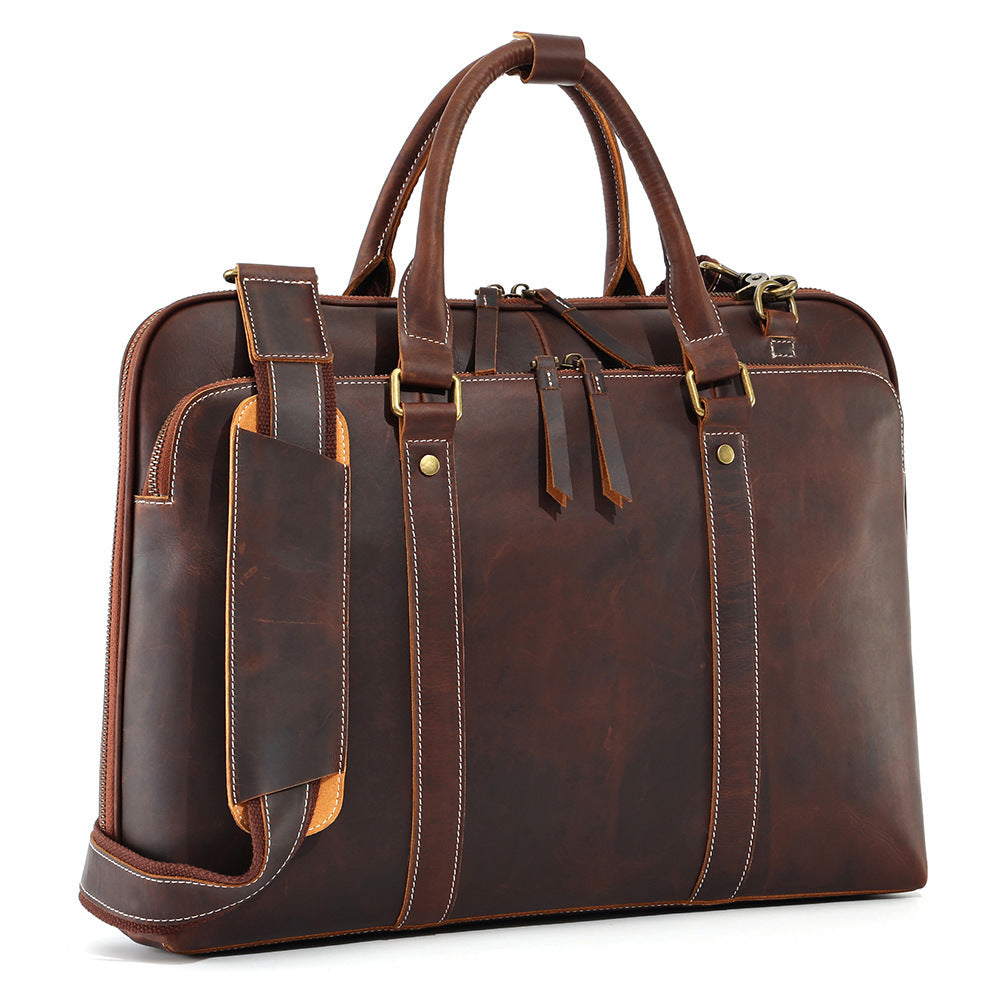 shoulder bag mens messenger bag first layer cowhide business briefcase