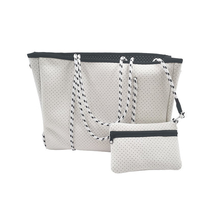 gas perforated neoprene beach buns and mother bag