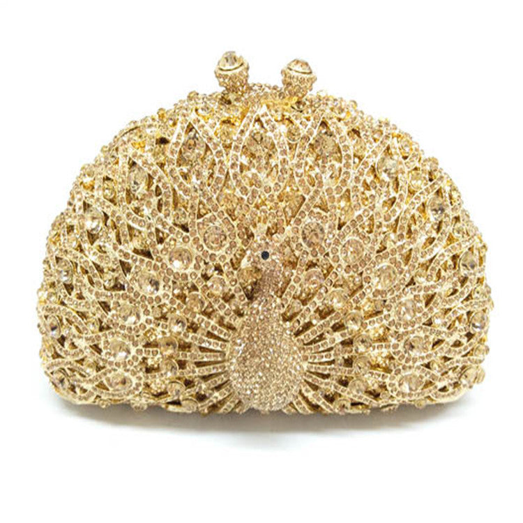 peacock dinner bag rhinestone clutch lady