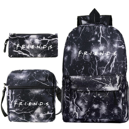 student shoulder bag pencil case three piece set