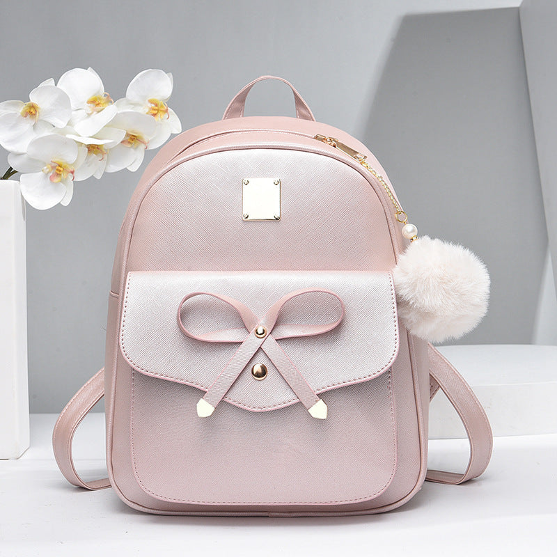 fashion womens bags pu bow composite bag young girl student cute shoulders backpack crossbody bags coin purse 3pcs set