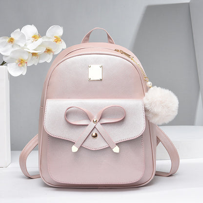 fashion womens bags pu bow composite bag young girl student cute shoulders backpack crossbody bags coin purse 3pcs set