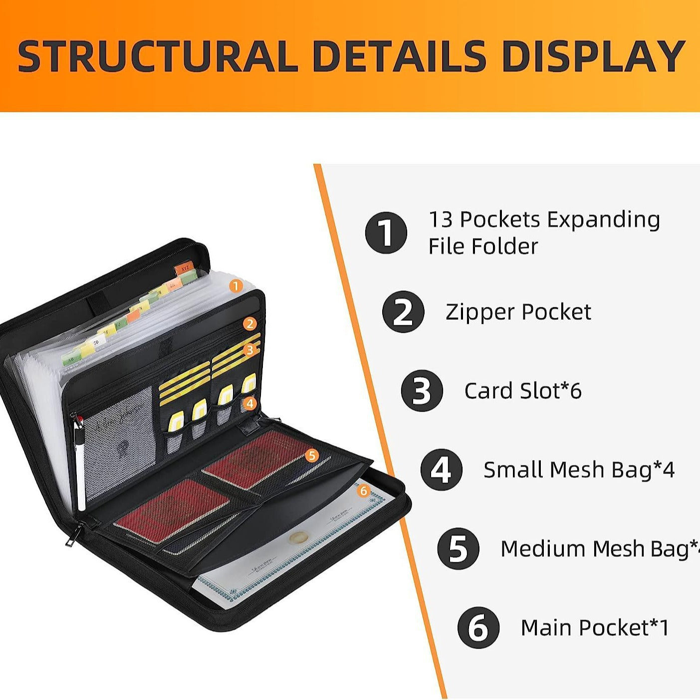 Waterproof And Fireproof File Bag Foldable Organ File Bag