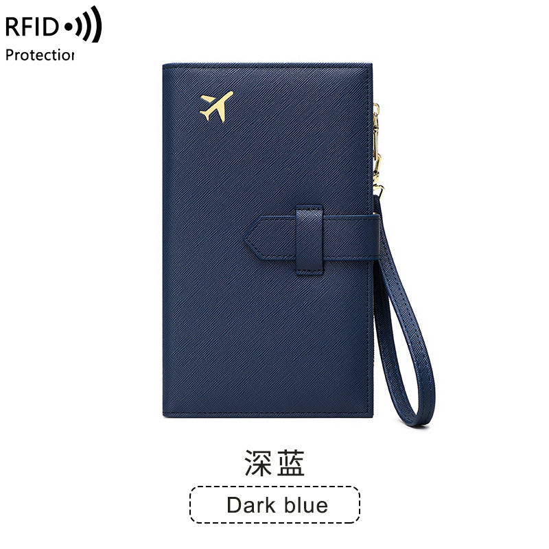 rfid anti magnetic passport holder multifunctional long ladies wallet