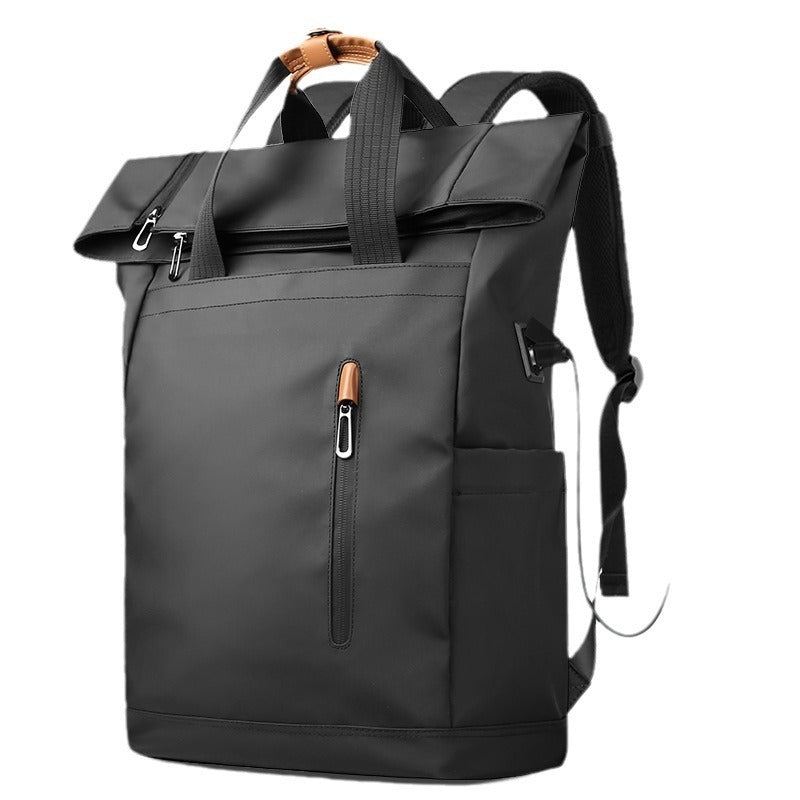 mens side closure leisure commute travel curved edge backpack