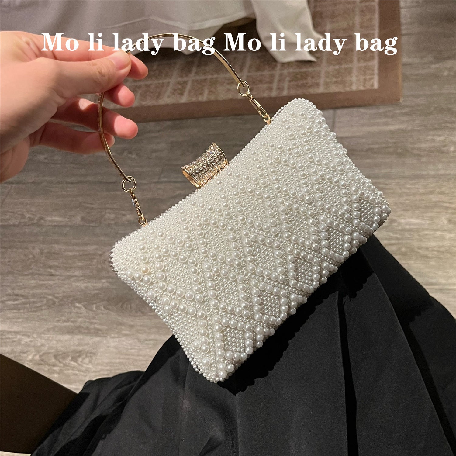 clutch temperament ladies banquet pearl bag