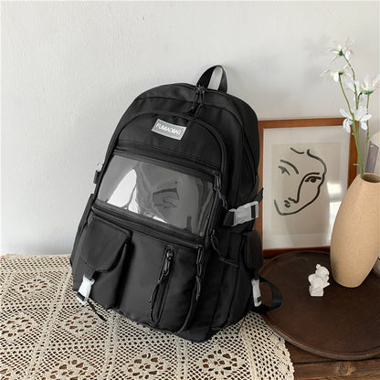 large capacity student backpack simple travel backpack college student school bag