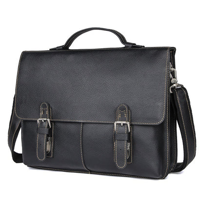 mens retro casual leather business briefcase