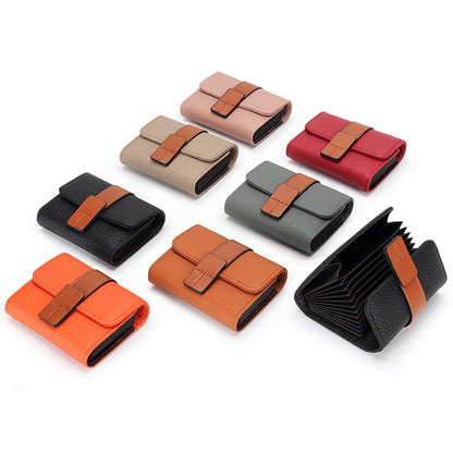 womens leather card holder small exquisite high end multiple card slots