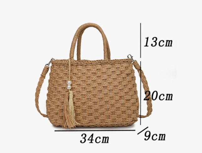 womens fashion personality hand carrying woven bag